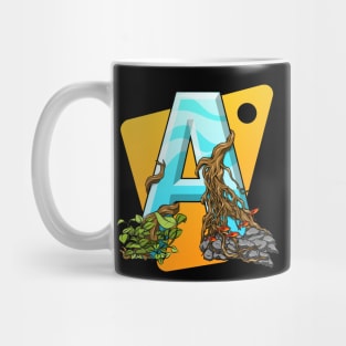 Aquascape in Letter A with Background Mug